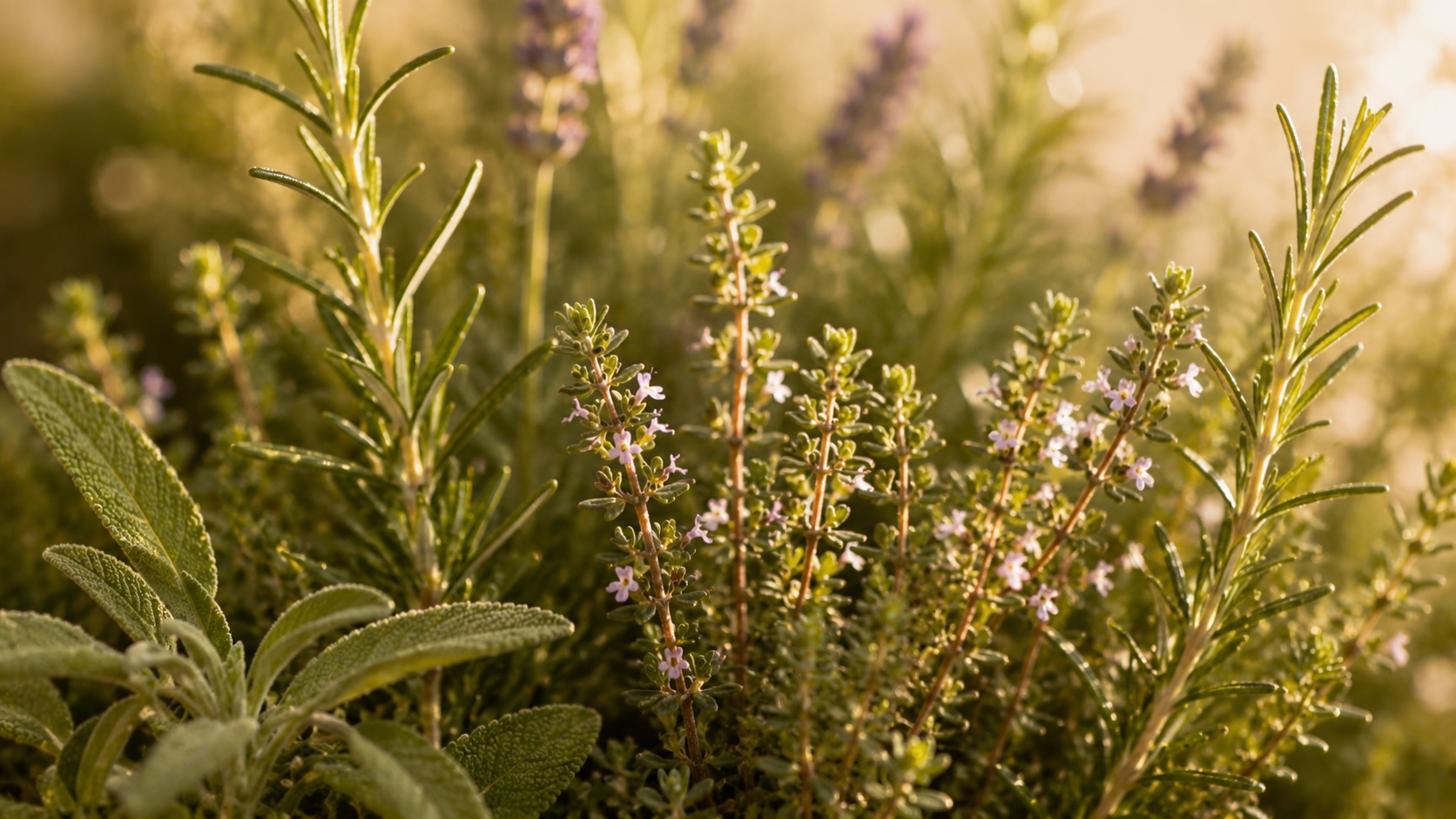 Thym, romarin et sauge