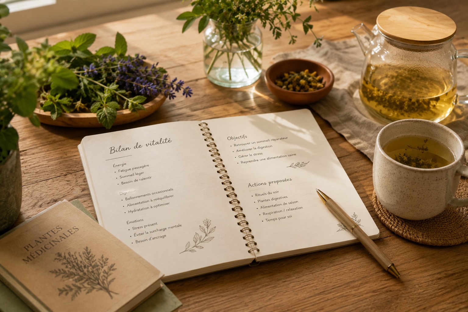 Carnet de bilan lors d’une consultation de naturopathie